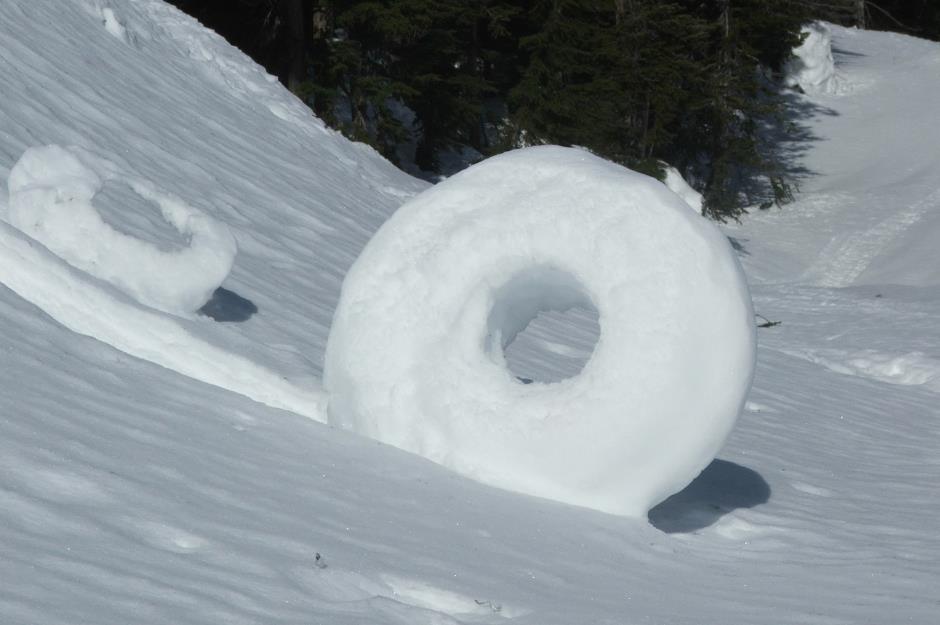Snow donuts, North Cascades National Park, Washington, USA